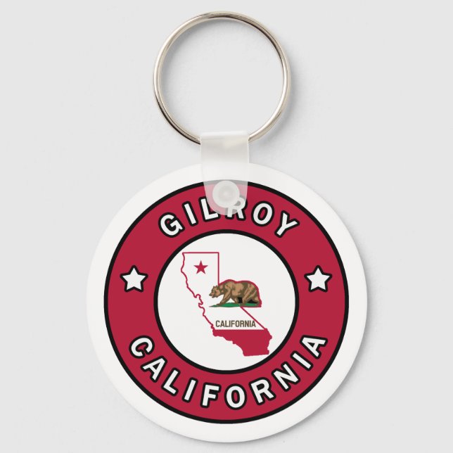 Gilroy California Key Ring (Front)