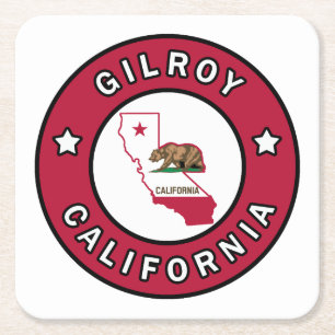 Gilroy California Square Paper Coaster