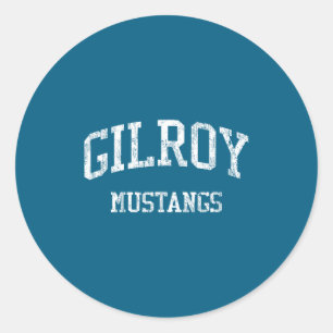 Gilroy High School Hs Gilroy Ca Vintage Srts  Classic Round Sticker