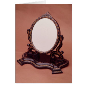 Gilt-painted papier-mache mirror, c.1890
