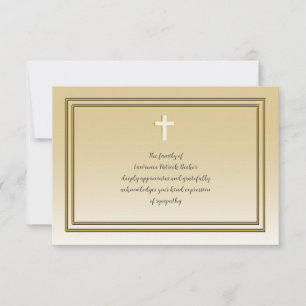 Gilt Sympathy Thank You Card