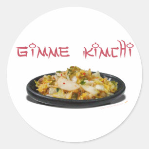 Gimme Kimchi Kimchi Lovers Round Stickers