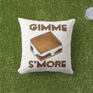 Gimme S'more Campfire Marshmallow Smores Foodie Outdoor Cushion