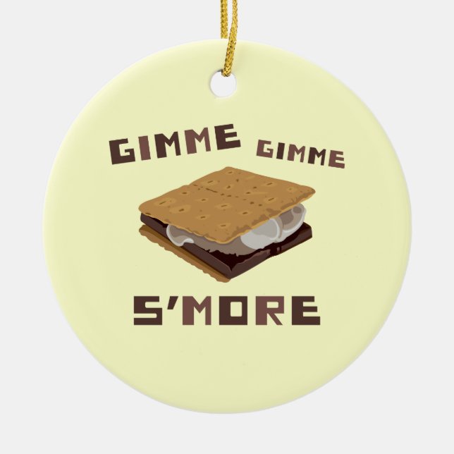 Gimme S'more Ceramic Tree Decoration (Front)