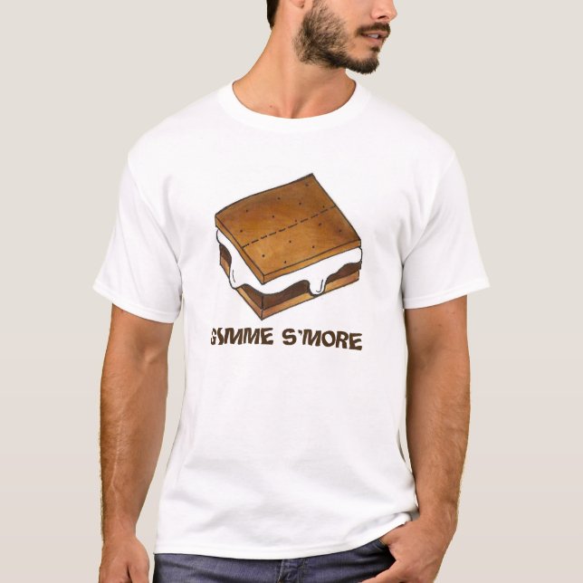 GIMME S'MORE Chocolate Marshmallow Camp S'mores T-Shirt (Front)