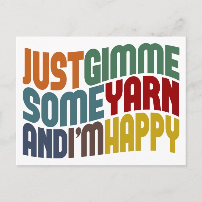 Gimme Some Yarn Postcard (Front)