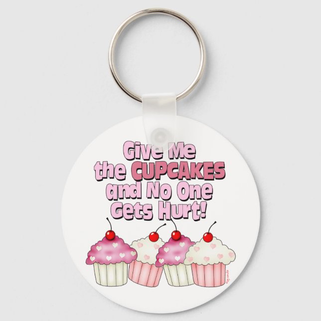 Gimme the Cupcakes Key Ring (Front)