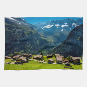 Gimmelwald In Swiss Alps - Switzerland Tea Towel