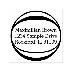 Gimmick with Fonts & Letters - Frame = an O Self-inking Stamp