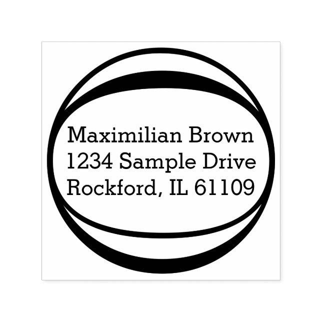 Gimmick with Fonts & Letters - Frame = an O Self-inking Stamp (Design)