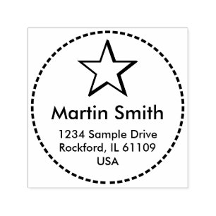 Gimmick with Fonts Signs & Letters - Frame = dash Self-inking Stamp