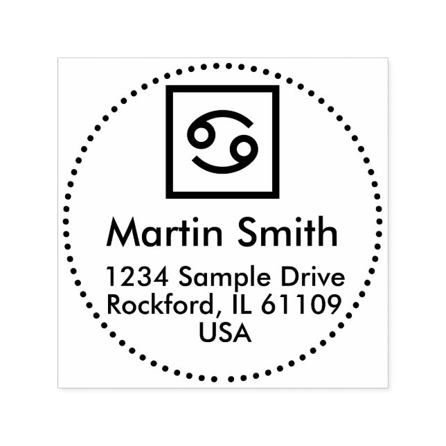 Gimmick with Fonts Signs & Letters - Frame = dot Self-inking Stamp (Design)
