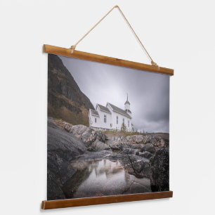 Gimsoy Church Lofoten Norway Hanging Tapestry