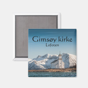 Gimsoy Church Lofoten Norway Magnet