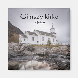 Gimsoy Church Lofoten Norway Magnet