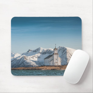 Gimsoy Church Lofoten Norway Mouse Pad