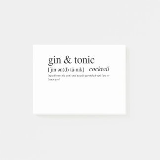 Gin and Tonic Post-it Notes