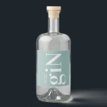 Gin Bottle Green Modern Simple Liquor Bottle Label<br><div class="desc">Gin Bottle Green Modern Simple Liquor Bottle Label</div>