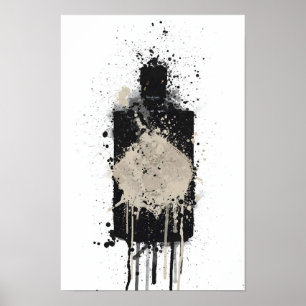 Gin Bottle Wall Art Print 'Onyx