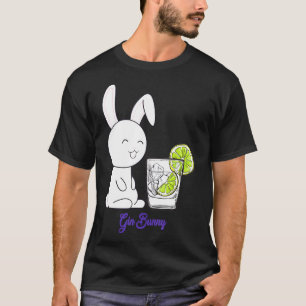 Gin Bunny Rabbit Concert Party Bar Drinking Alcoho T-Shirt