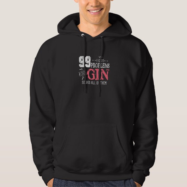 Gin Drinker Quote Hoodie (Front)