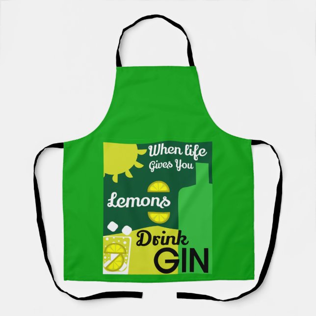 Gin Drinkers | Love Gin | Home Decor | Bars Servin Apron (Front)