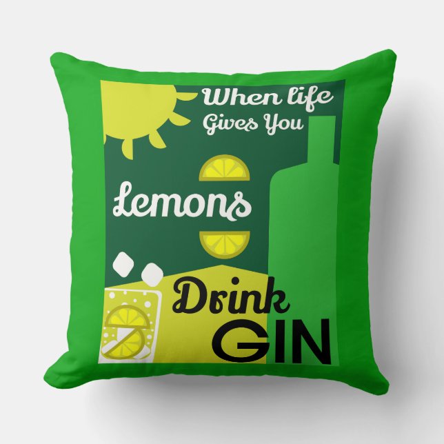 Gin Drinkers | Love Gin | Home Decor | Bars Servin Cushion (Front)