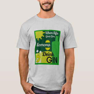 Gin Drinkers Love Gin Home Decor Bars Servin T-Shirt