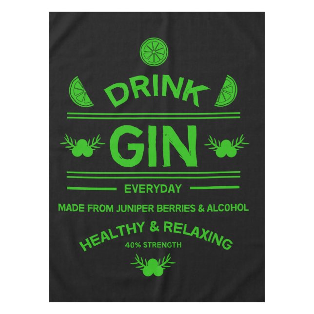 Gin Drinkers | Love Gin | Home Decor | Bars Servin Tablecloth (Front)