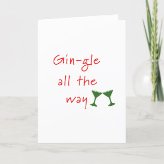 Gin-gle all the way - funny Christmas card