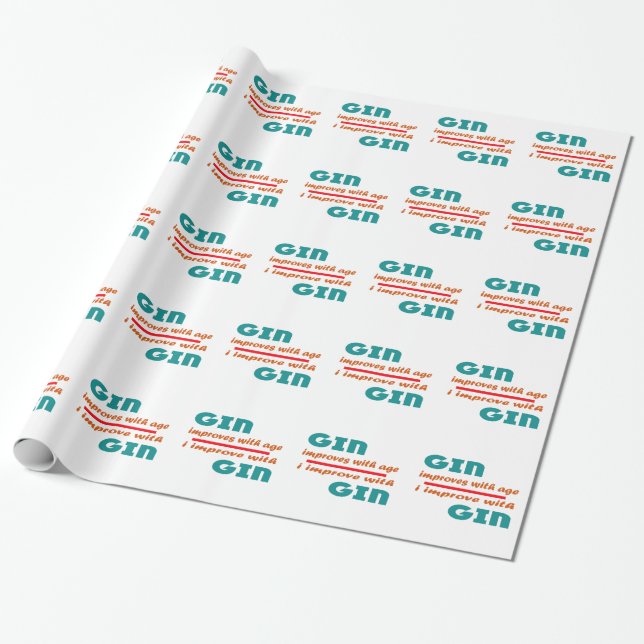 Gin improves with age wrapping paper (Unrolled)
