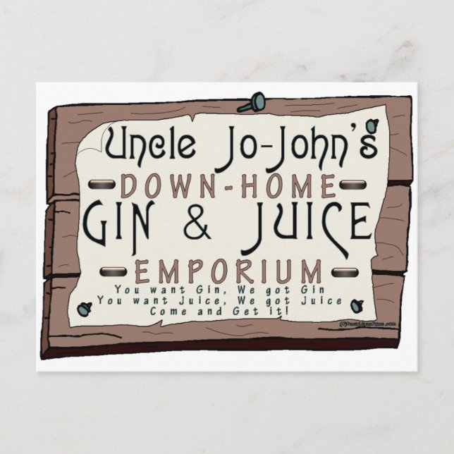 GIN & JUICE POSTCARD (Front)