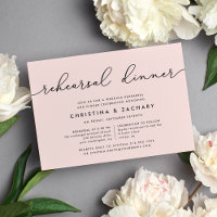 Gin Lane Rehearsal Dinner Invitation | Blush
