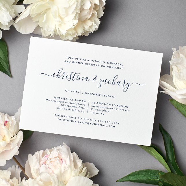 Gin Lane Rehearsal Dinner Invitation | Navy (Creator Uploaded)