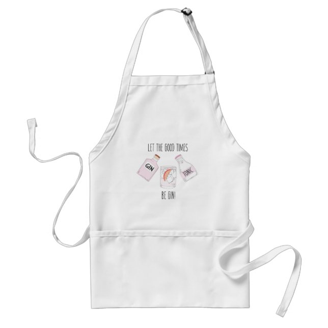 Gin lover apron gift - gin and tonic cocktail (Front)