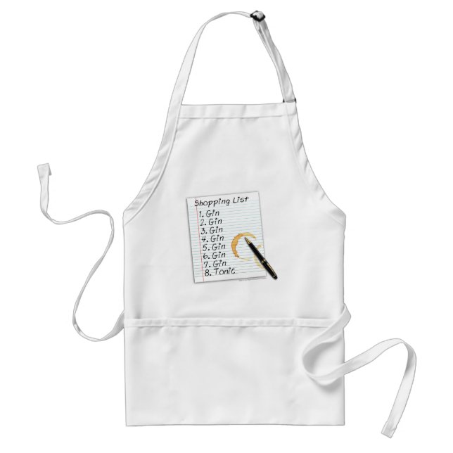 GIN LOVERS SHOPPING LIST STANDARD APRON (Front)