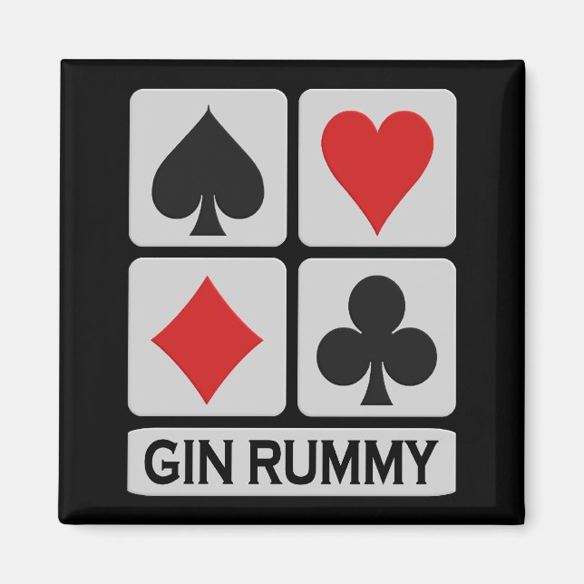 Gin Rummy magnet (Front)