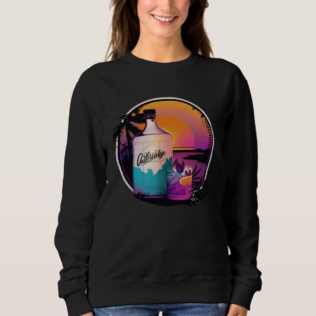 Gin Synthwave 80s Retrowave Aesthetic Sweatshirt (Front)