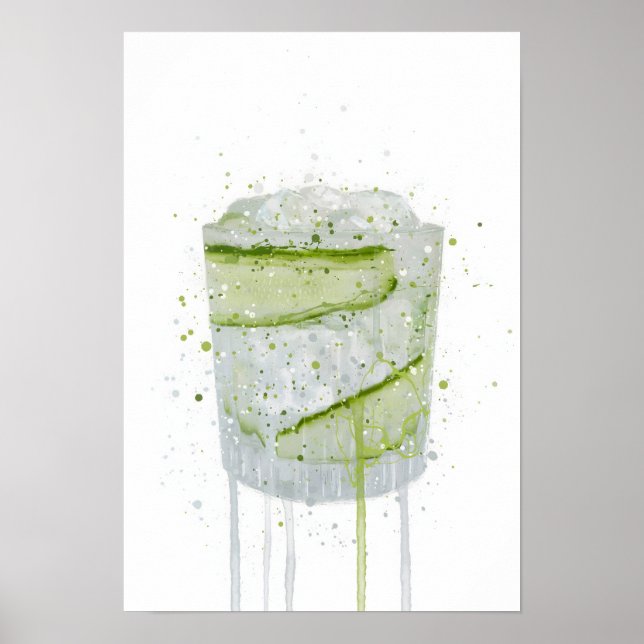 Gin & Tonic 'Cucumber'  Poster (Front)
