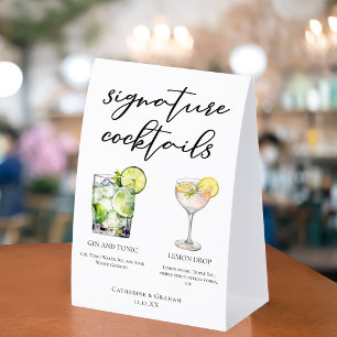 Gin & Tonic Lemon Drop Signature Cocktails Menu