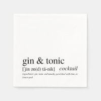 Gin & Tonic Modern Quote Black Typography
