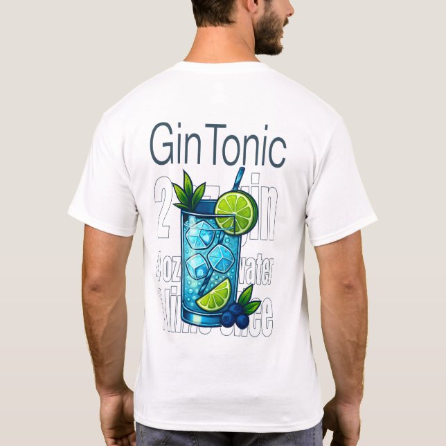 Gin Tonic T-Shirt – Crisp Botanical Cocktail (Back)
