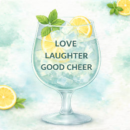 Gin & Tonic Tea Towel | Lemon Mint Kitchen Gift