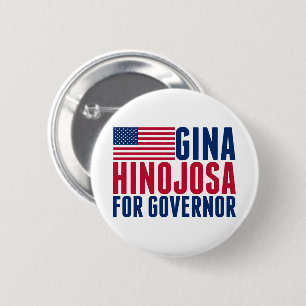 Gina Hinojosa for Governor 2026 Texas Election 6 Cm Round Badge