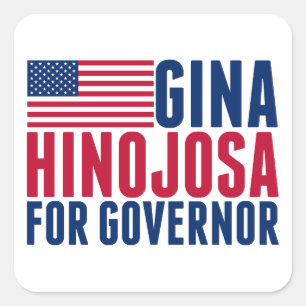 Gina Hinojosa for Governor 2026 Texas Election Square Sticker
