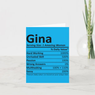 Gina Rition Personalised Name Funny Igovernment Card