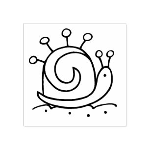 Gina's Snail Rubber Stamp