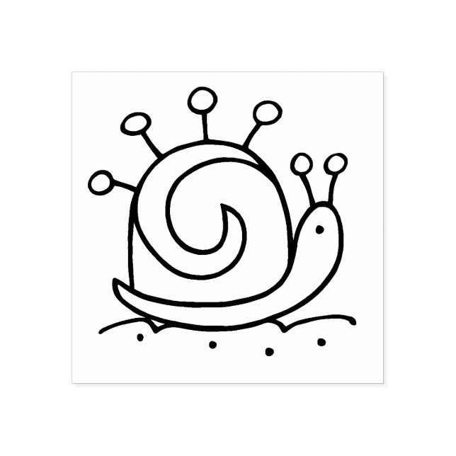 Gina's Snail Rubber Stamp (Imprint)