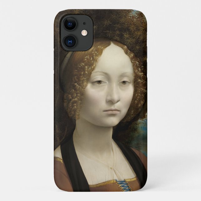 Ginevra de' Benci by Leonardo Da Vinci Case-Mate iPhone Case (Back)