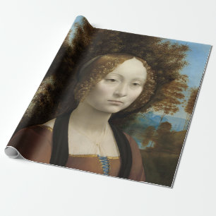 Ginevra de' Benci by Leonardo Da Vinci Wrapping Paper